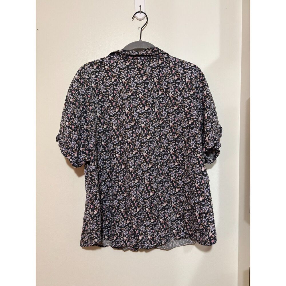 Universal Thread Floral Button Up Blouse XXL Cott… - image 7